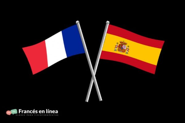 La bandera francesa y la española ocupan toda la imagen